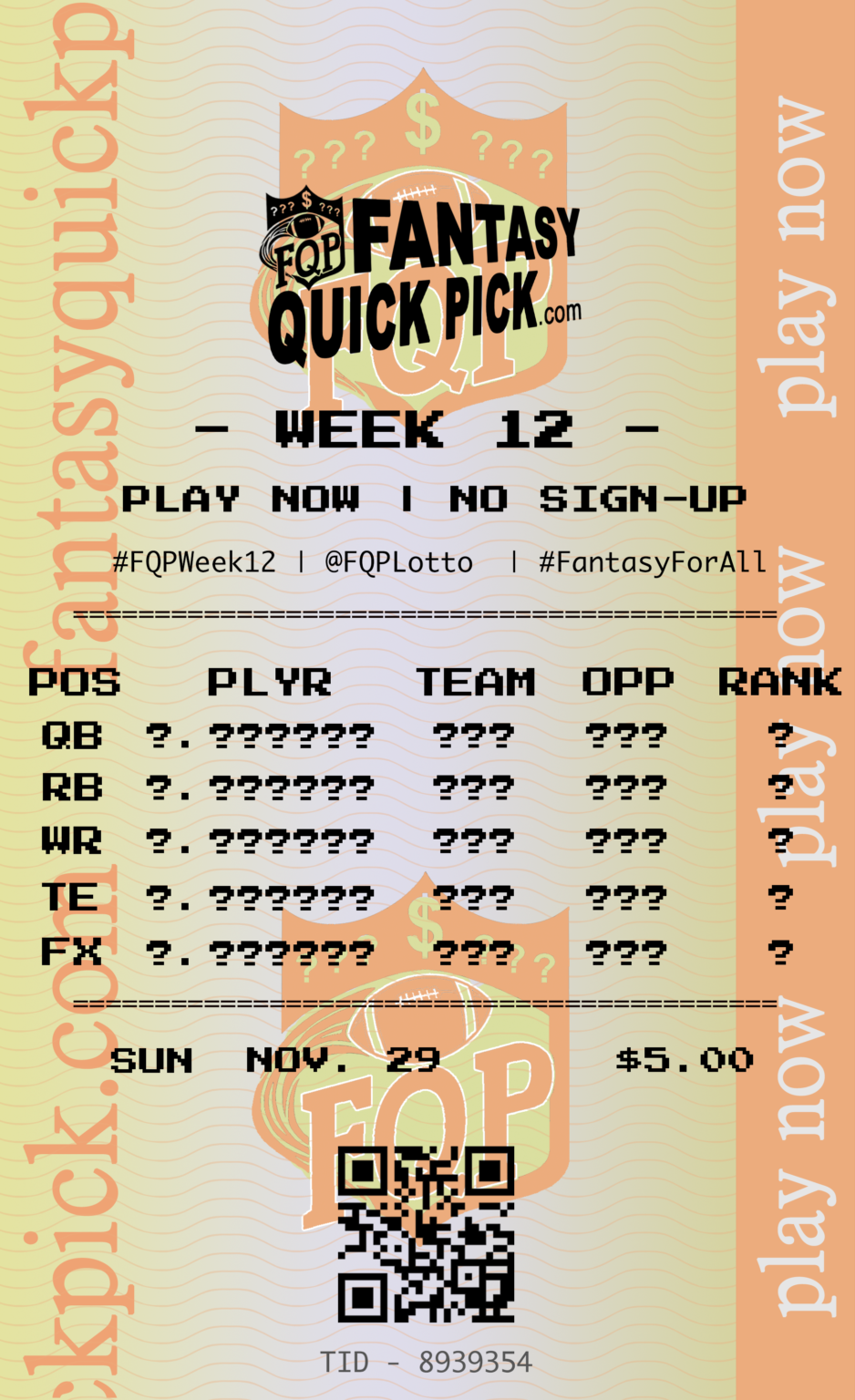 Fantasy Quick Pick #FantasyForAll \u2013 Fantasy Quick Pick